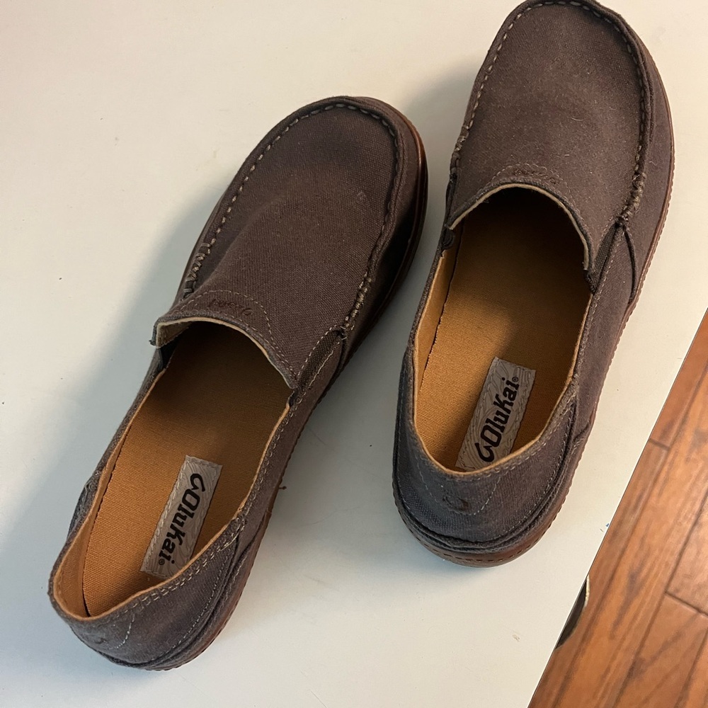 Olukai Men's Brown Slip-On Shoes